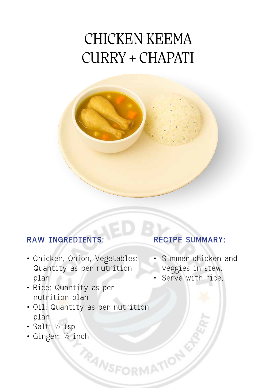 Chicken Keema Curry + Chapati